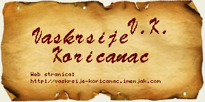 Vaskrsije Korićanac vizit kartica